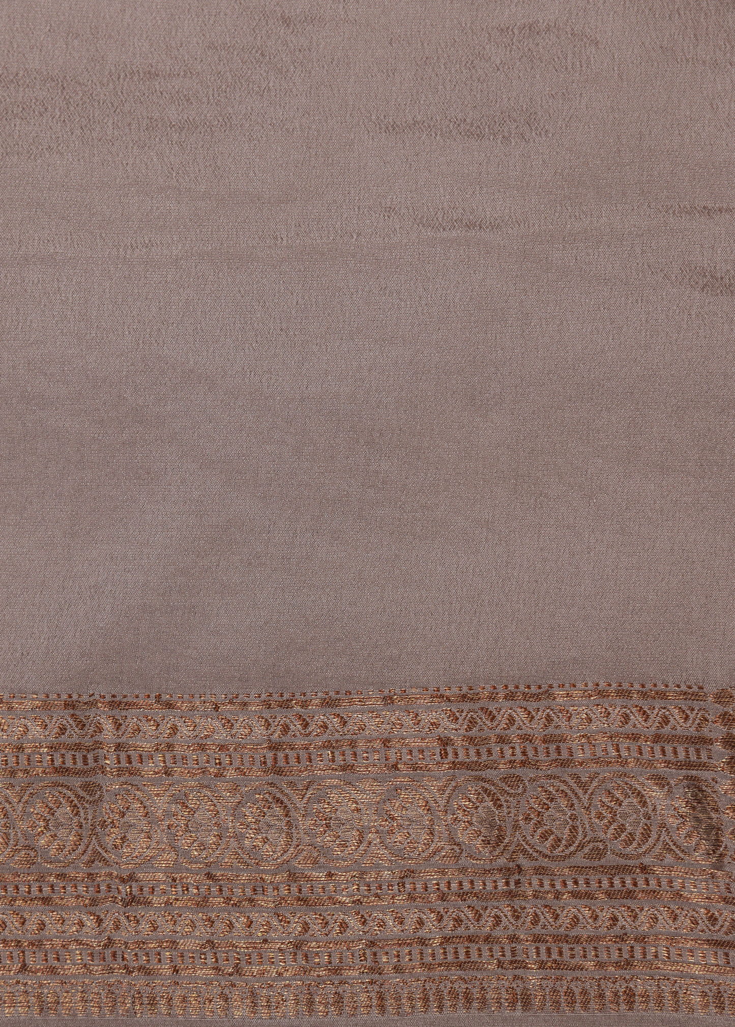 Silver Crepe Banarasi Saree