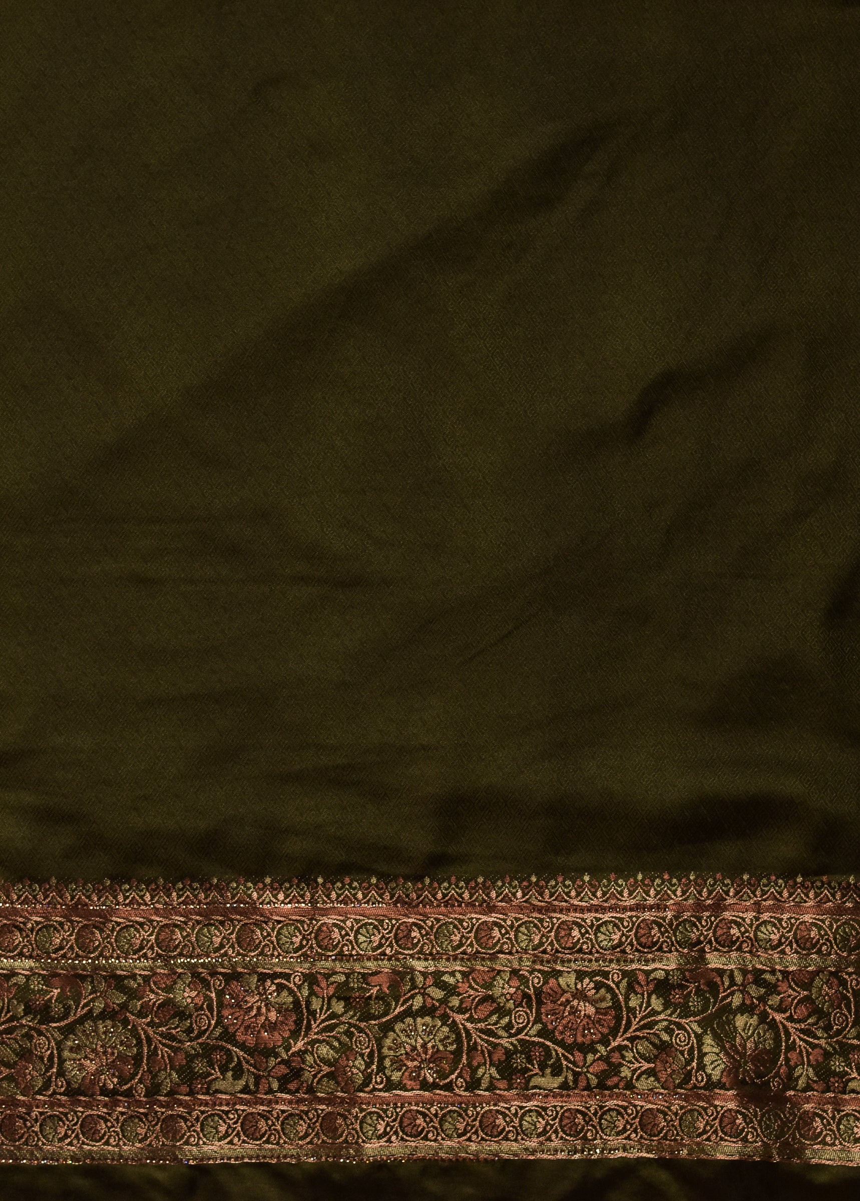 Green Moroccan Silk Banarasi Saree