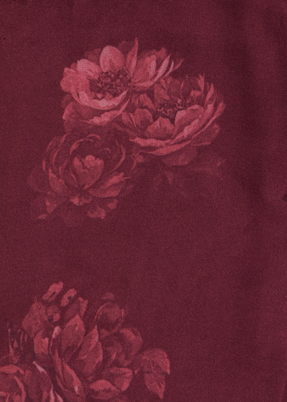 Green Satin Printed Saree