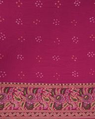 Pink Georgette Bandhani Saree