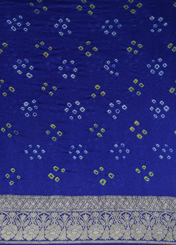 Blue Georgette Bandhani Saree