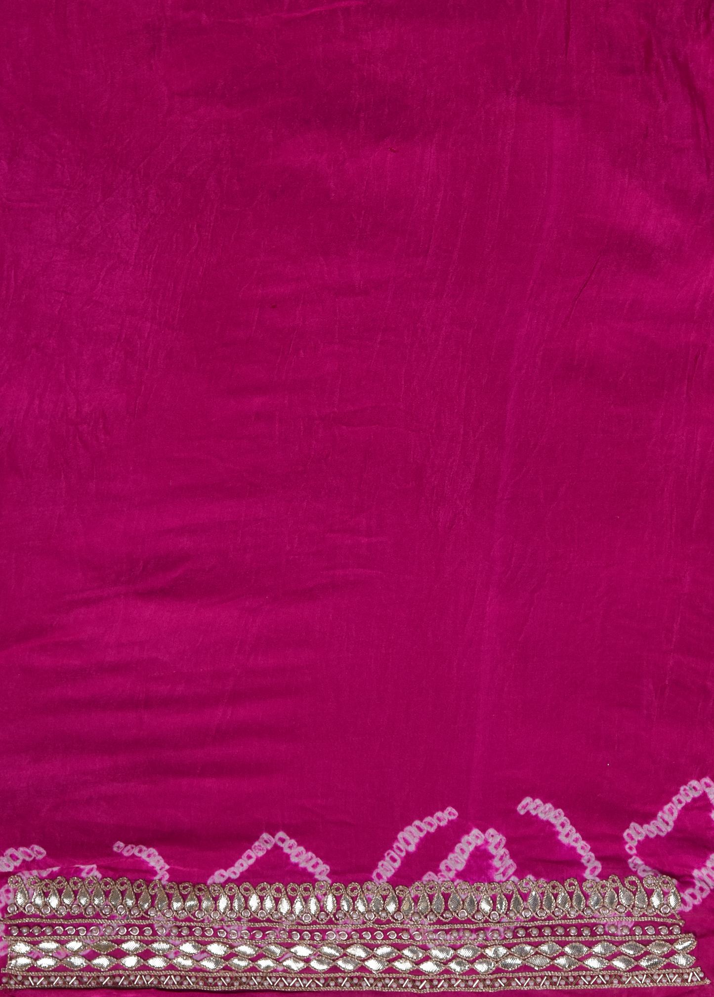 Pink Gajji Silk Bandhani Saree