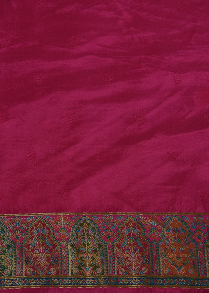 Pink Silk Embroidered Saree