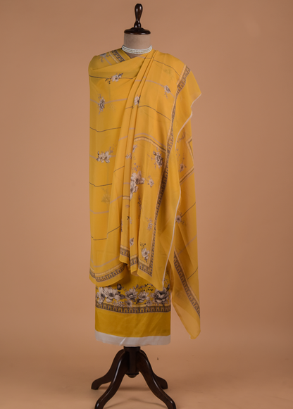 Yellow Satin Dress Material