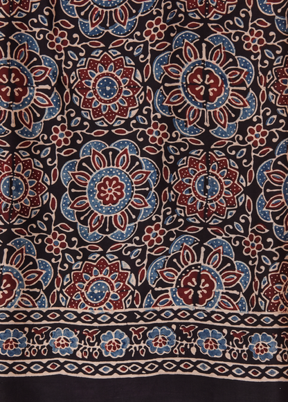 Black Gajji Silk Printed Saree