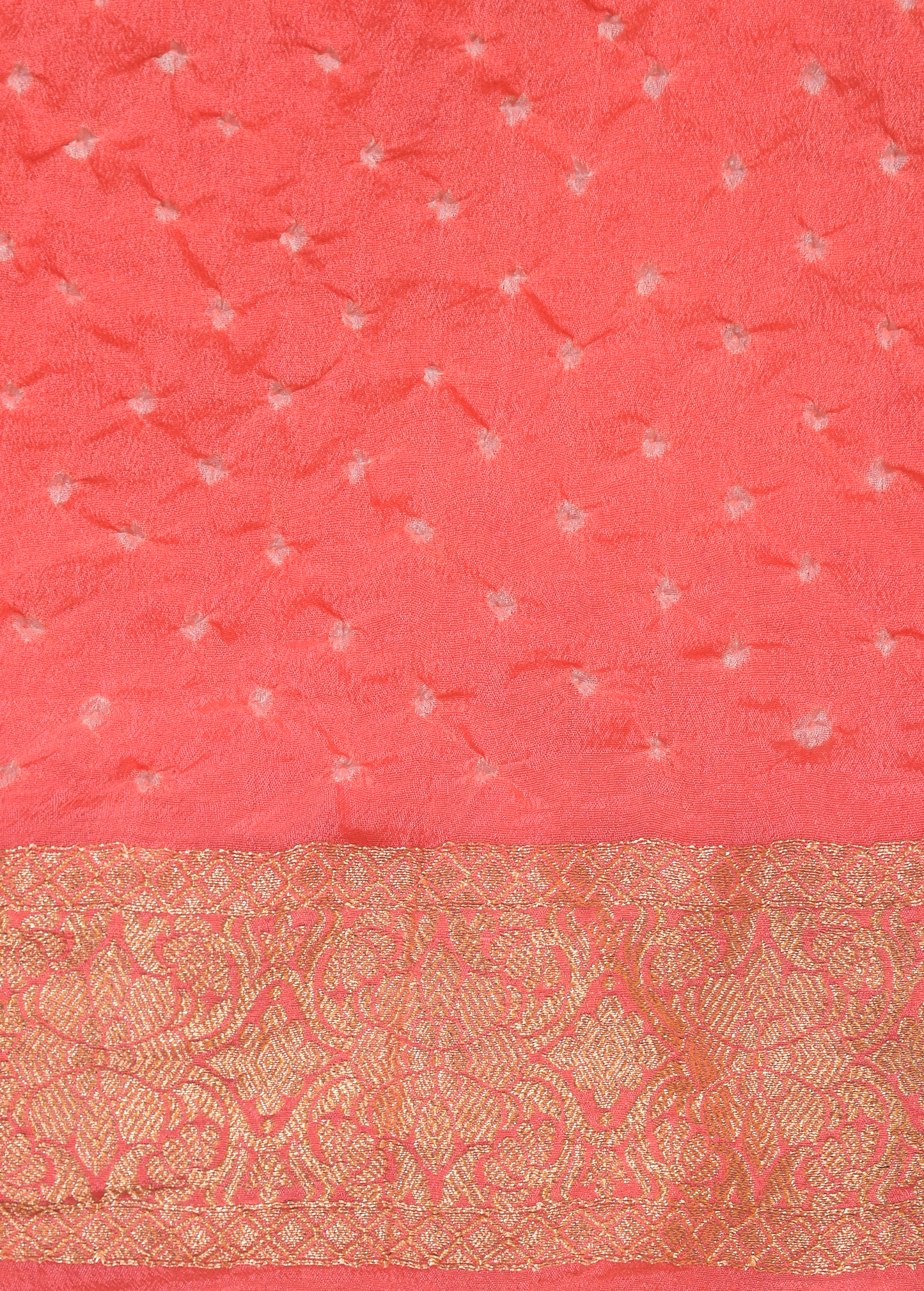 Pink Georgette Bandhani Saree