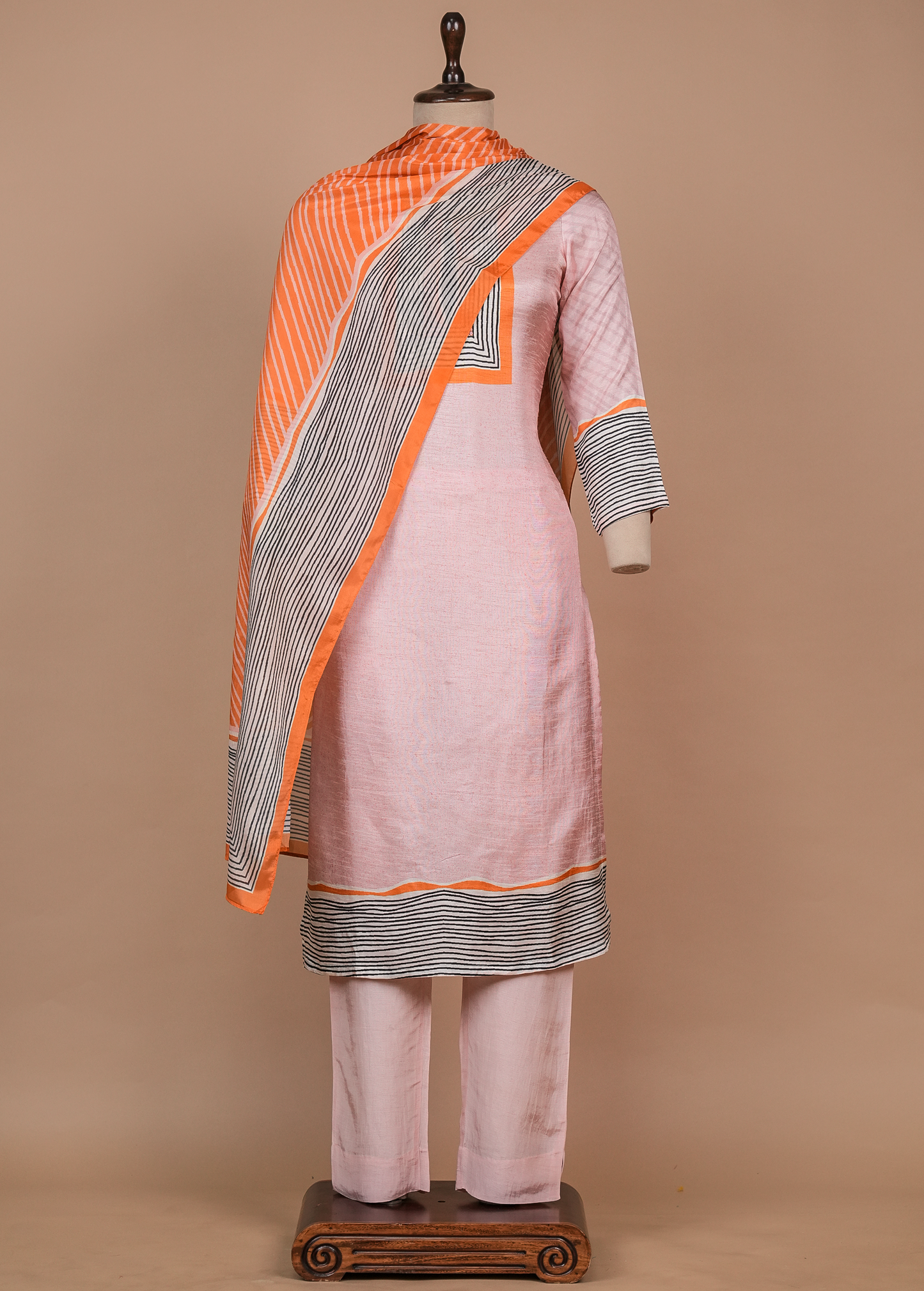 Multicoloured Cotton Silk Straight Set