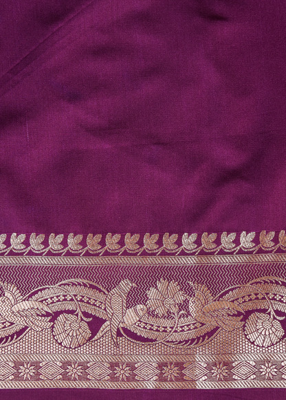 Purple Art Silk Banarasi Saree