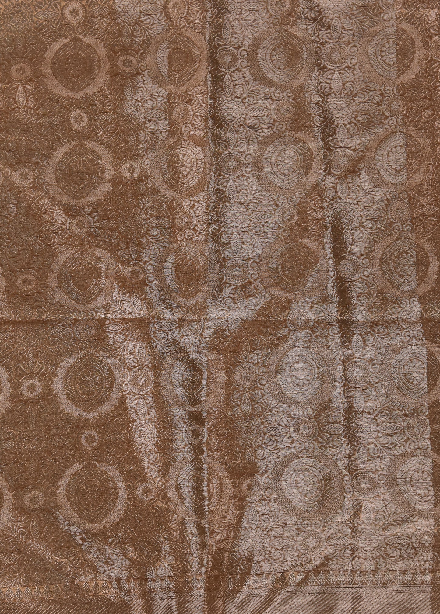 Bronze Tissue Embroidered Saree
