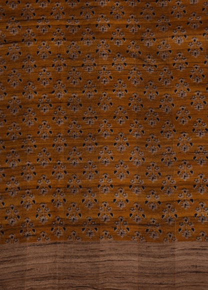 Multicoloured Tussar Printed Saree