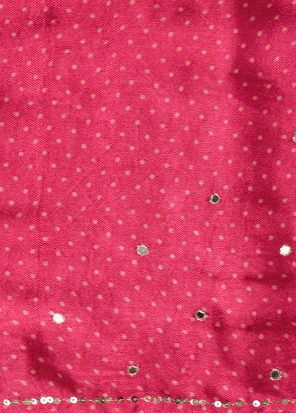 Pink Hand Embroidered Crepe Silk Saree | Greenways