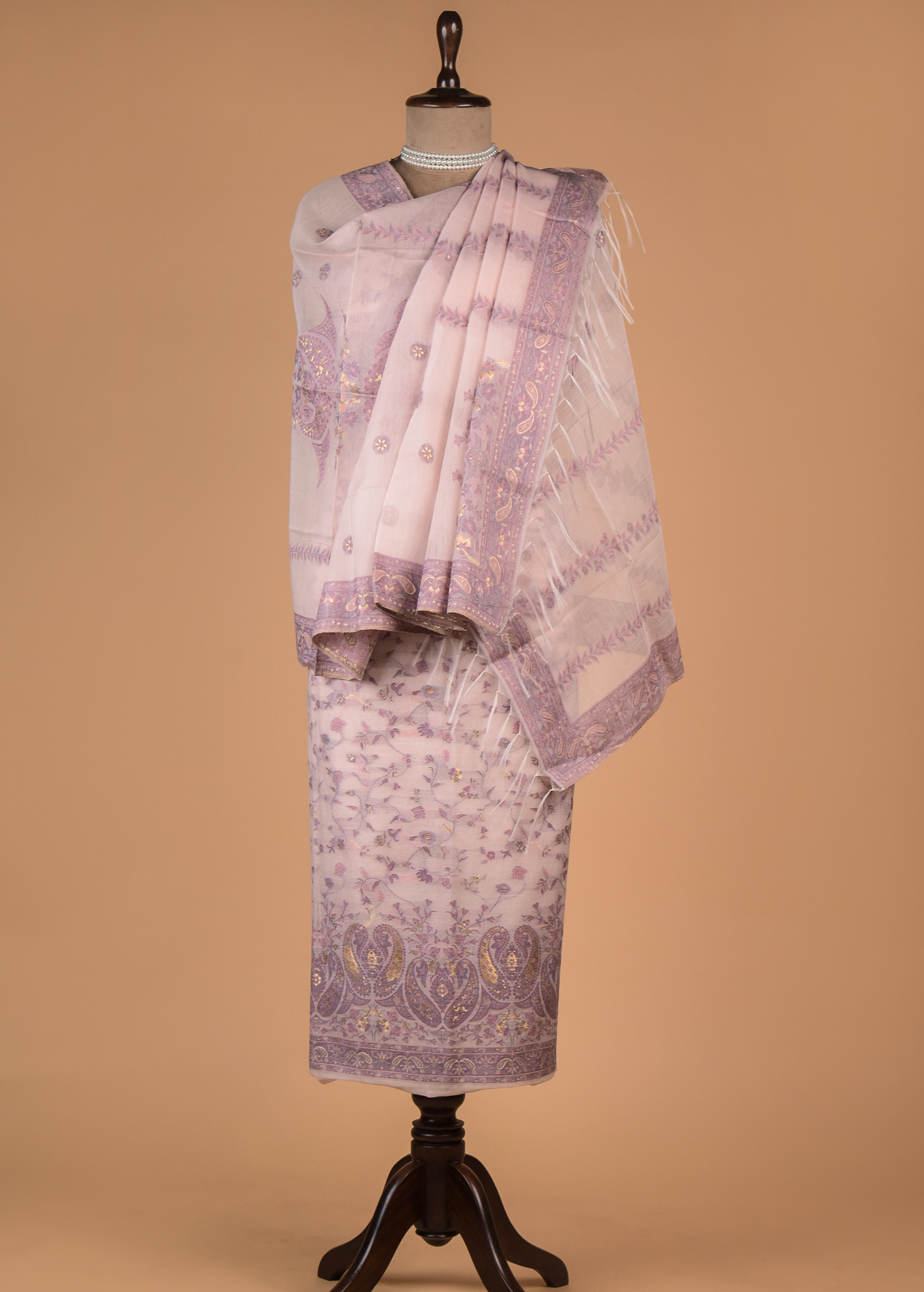 Pink Cotton Dress Material
