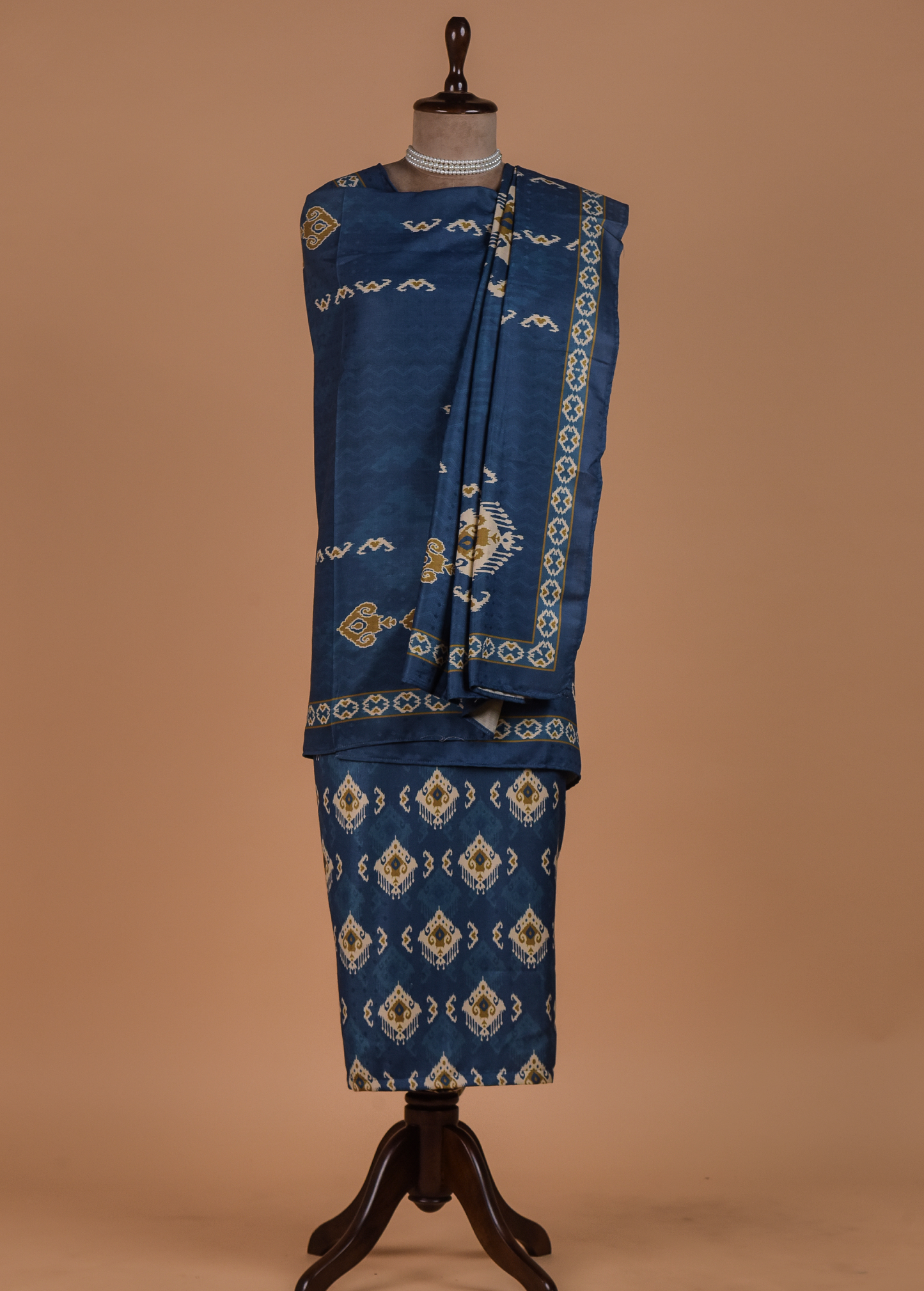 Blue Pashmina Dress Material