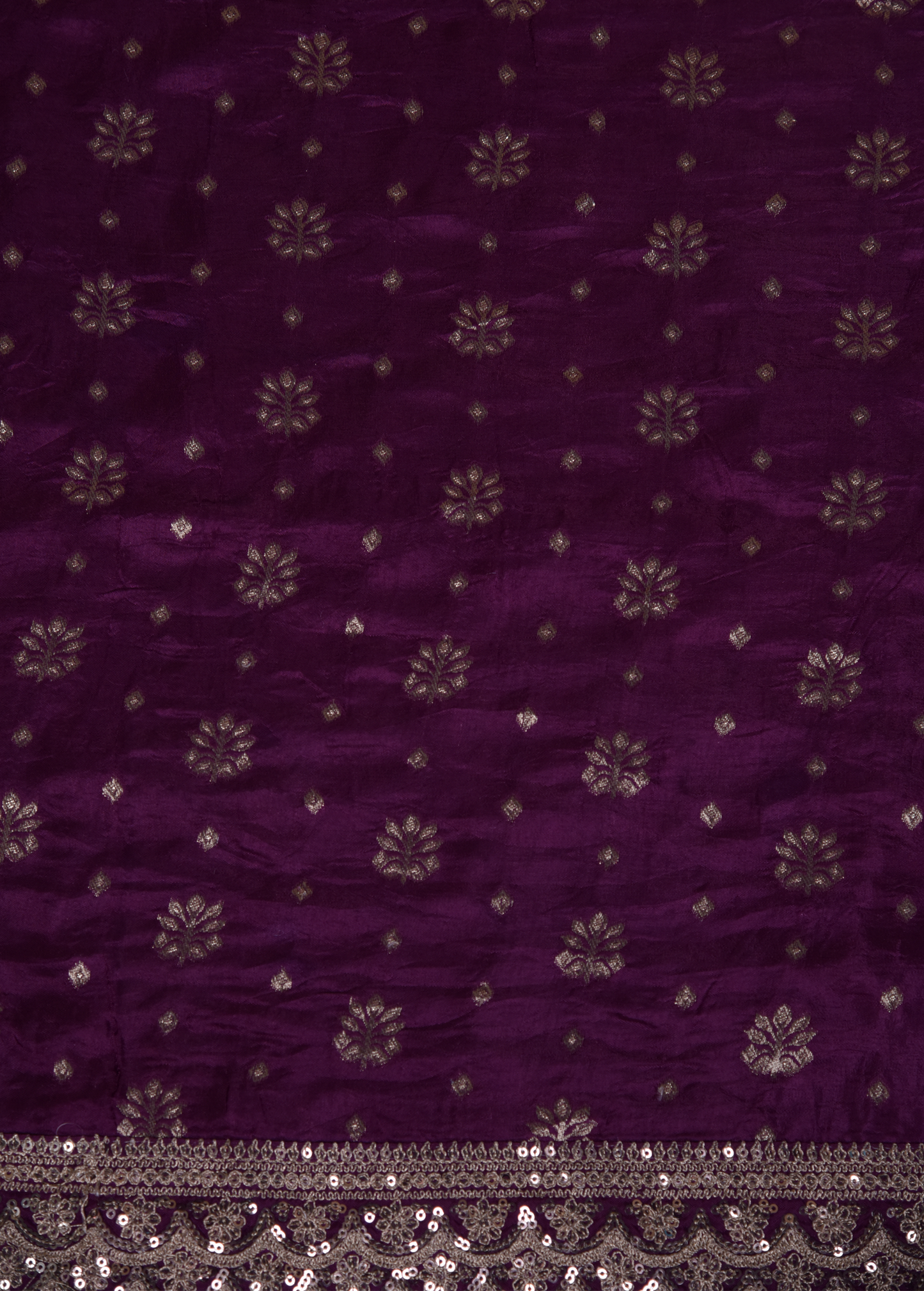 Purple Dola Silk Embroidered Saree