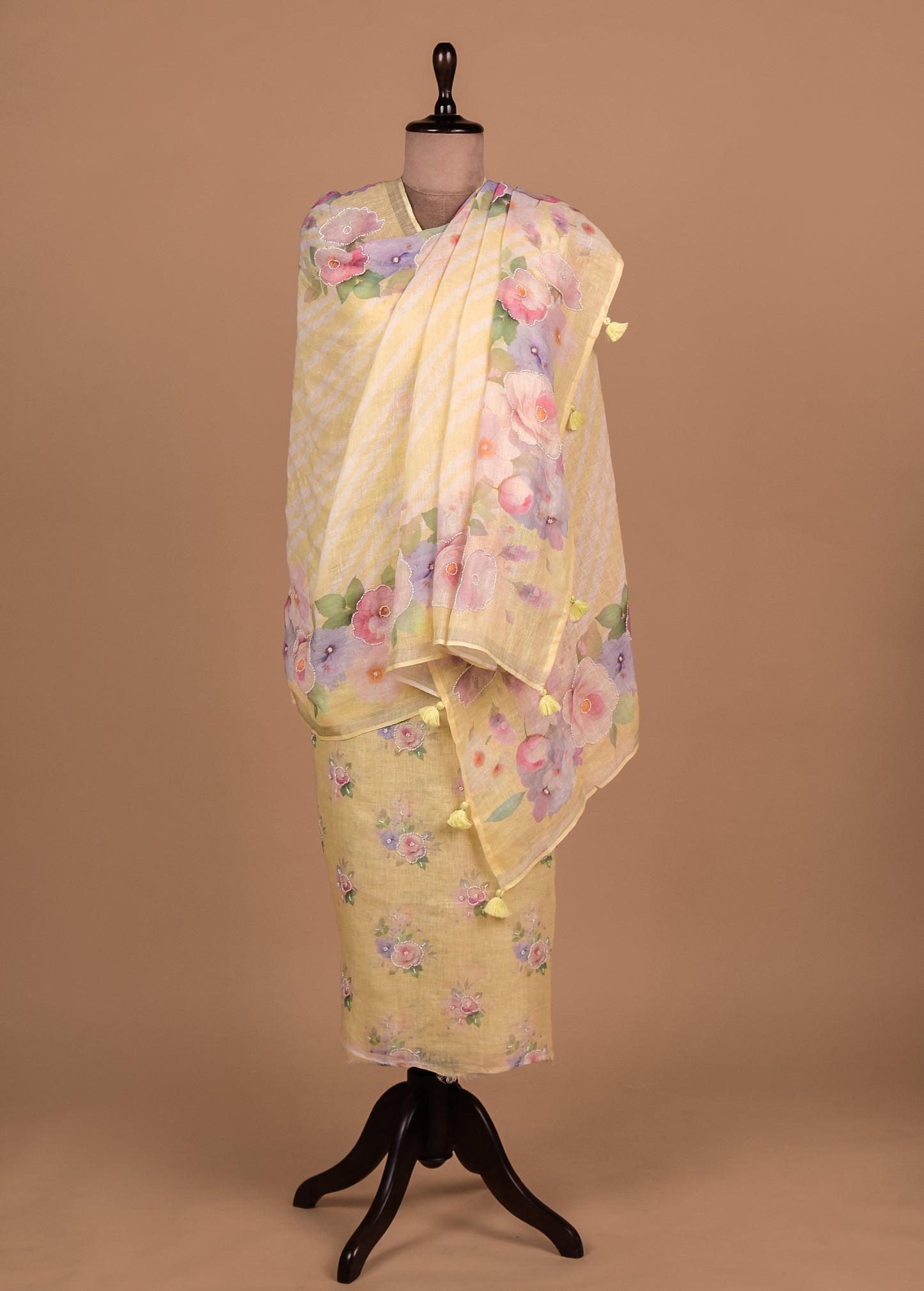 Yellow Linen Dress Material