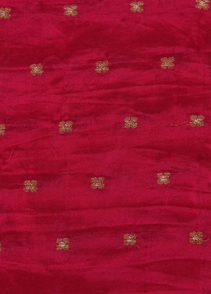 Pink Crepe Bandhani Saree