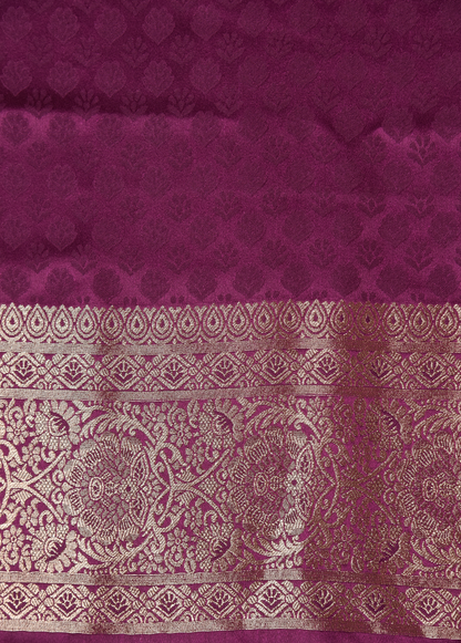 Purple Art Silk Banarasi Saree
