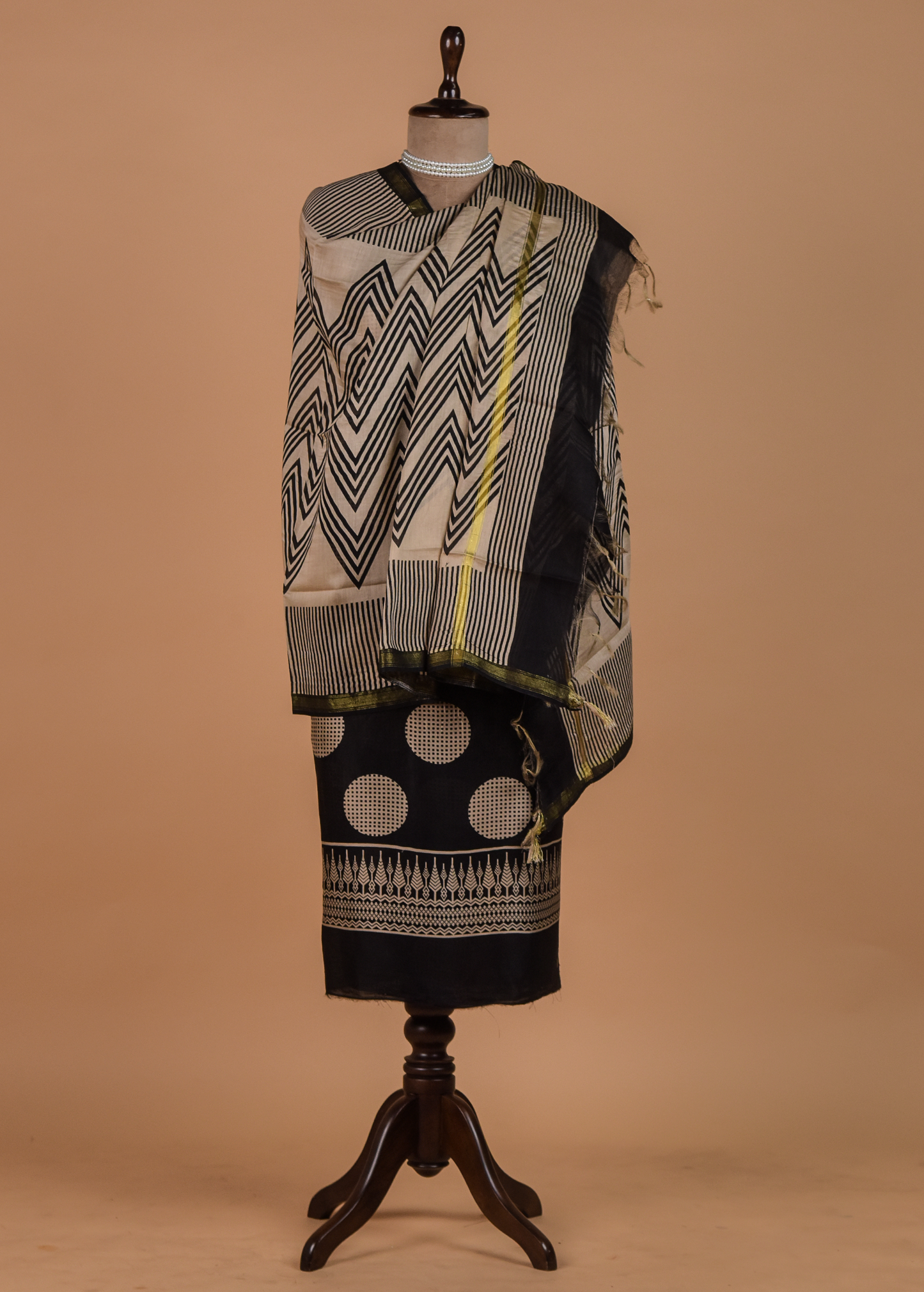 Black Cotton Dress Material