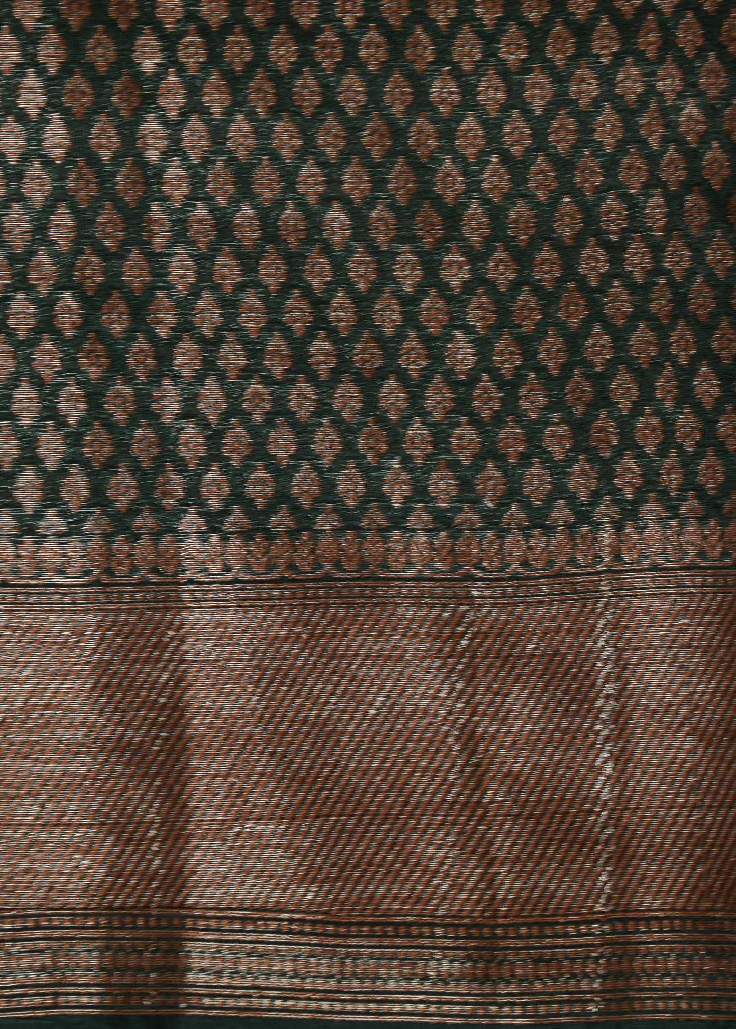 Cream Art Crepe Banarasi Saree