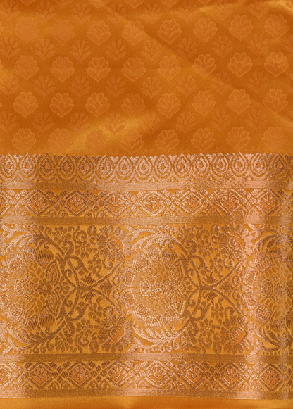 Yellow Art Silk Kanjeevaram Saree