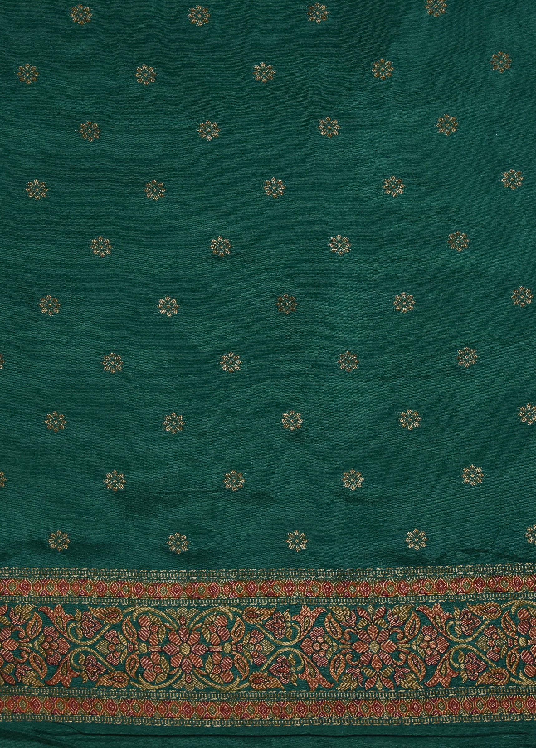 Green Moroccan Silk Banarasi Saree