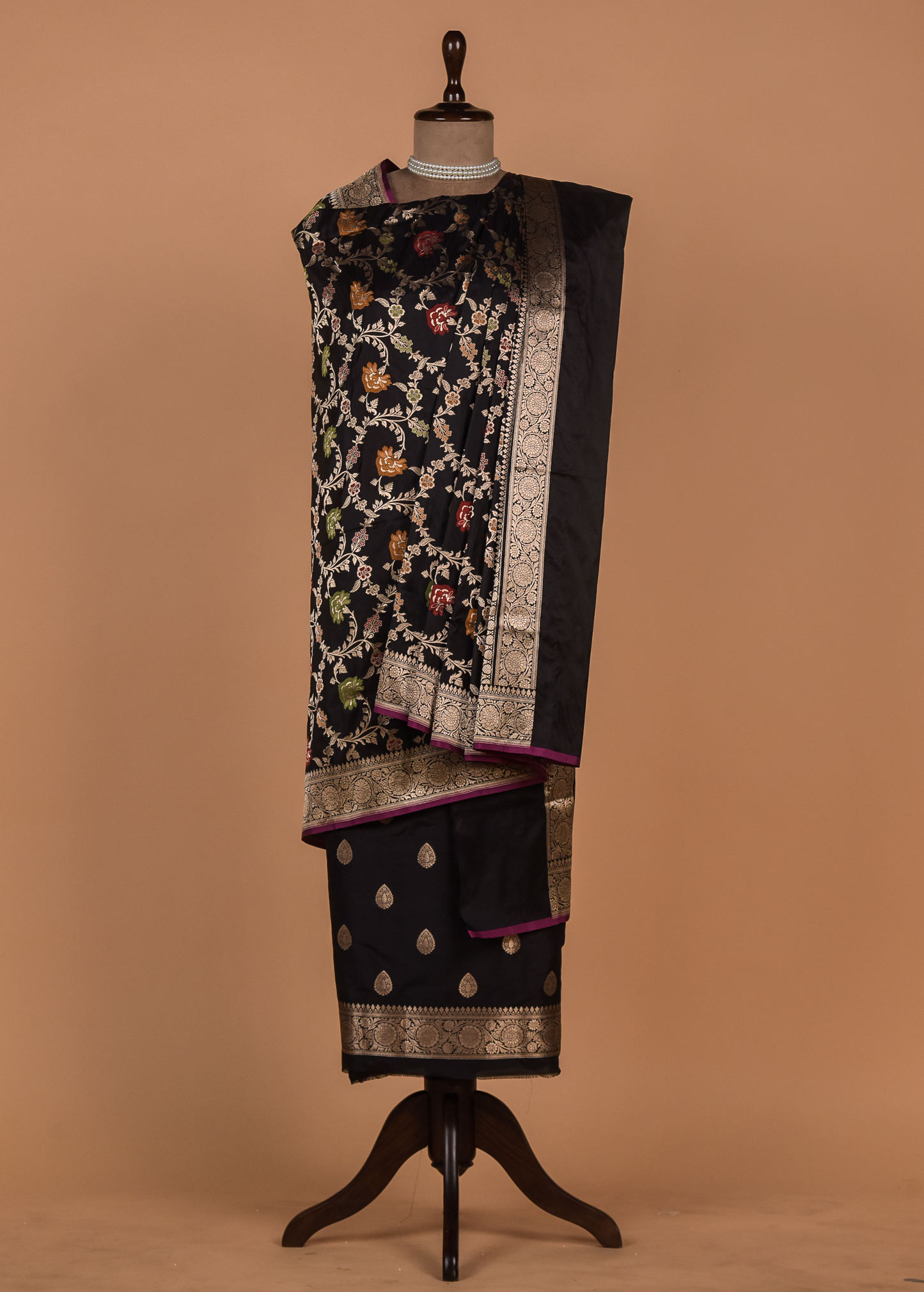 Black Silk Dress Material