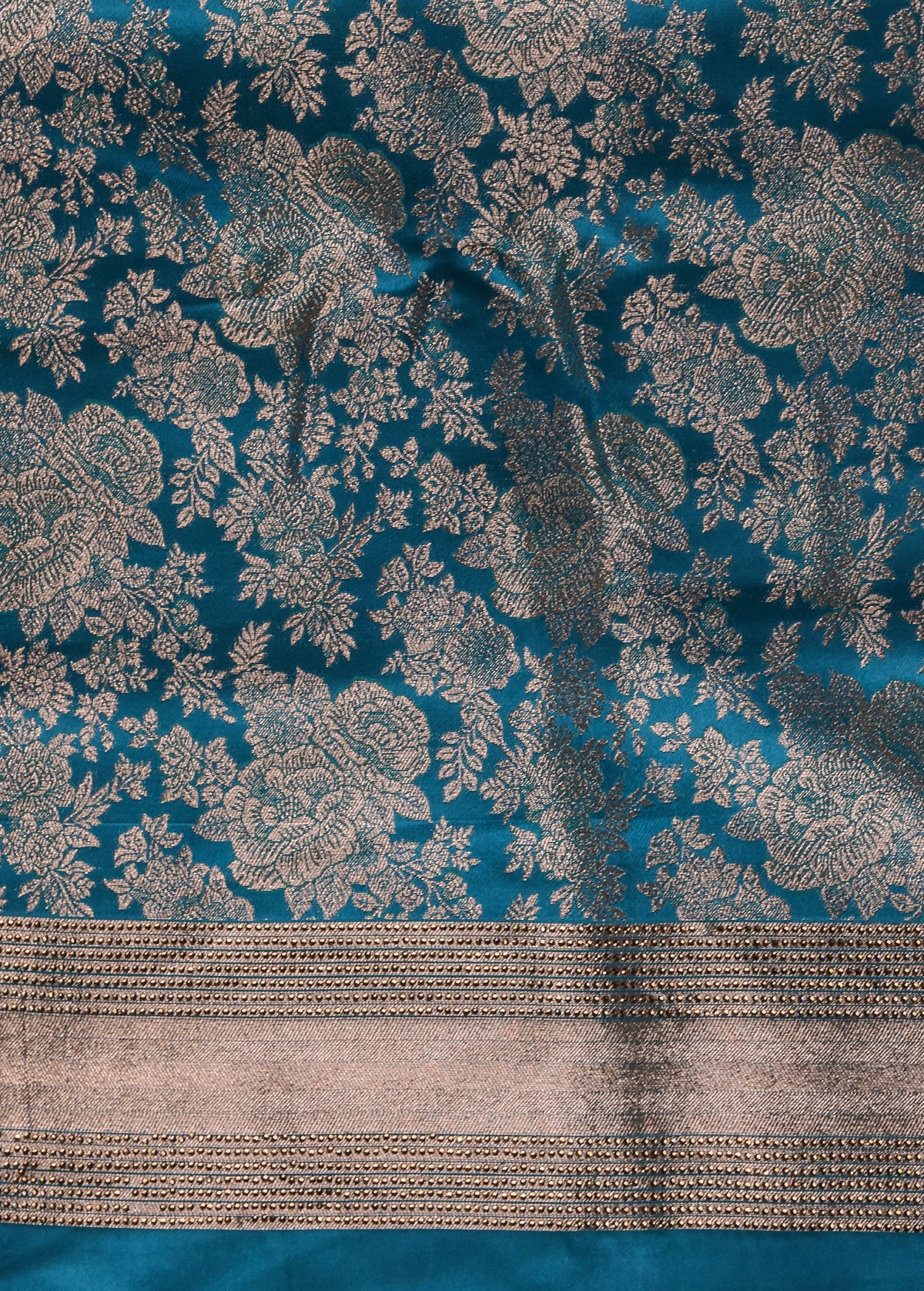 Blue Art Satin Banarasi Saree
