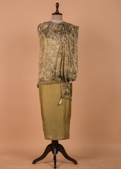 Yellow Pashmina Dress Material