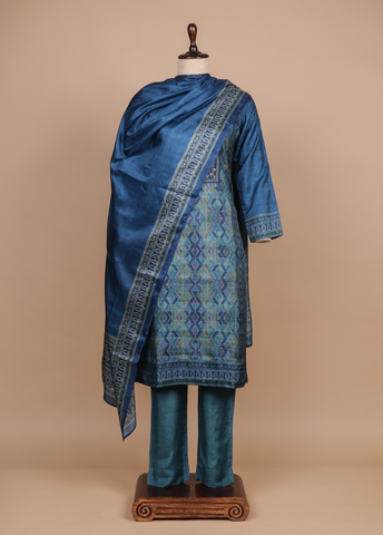 Blue Tussar Straight Set