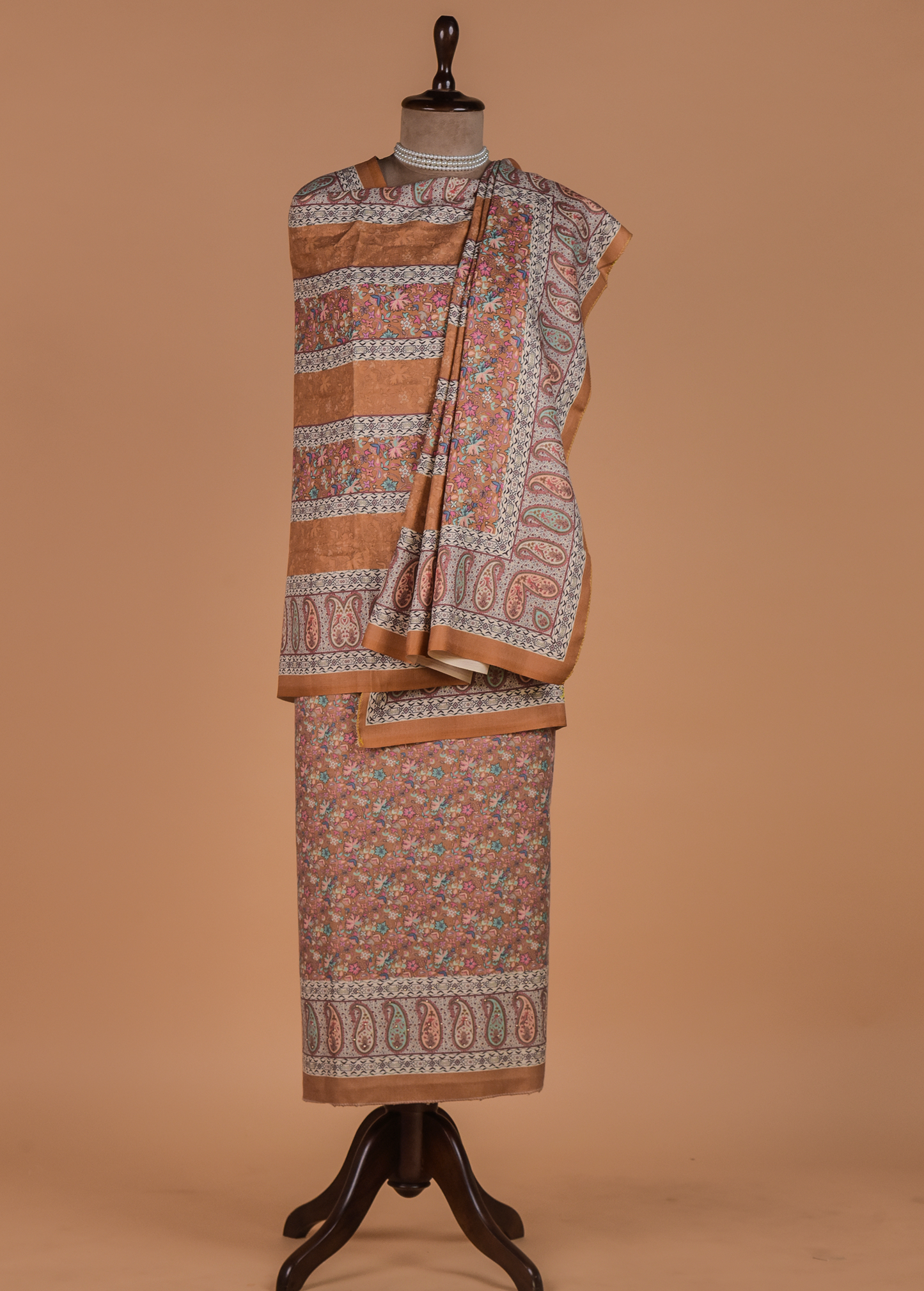 Multicoloured Pashmina Dress Material