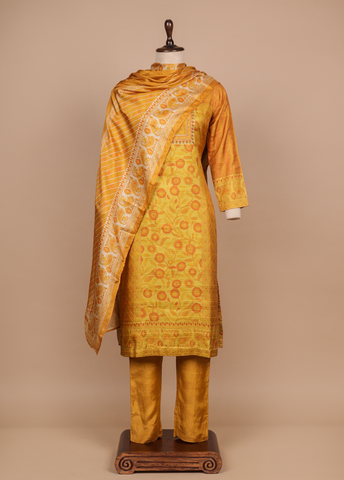 Yellow Tussar Straight Set