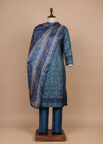 Blue Tussar Straight Set