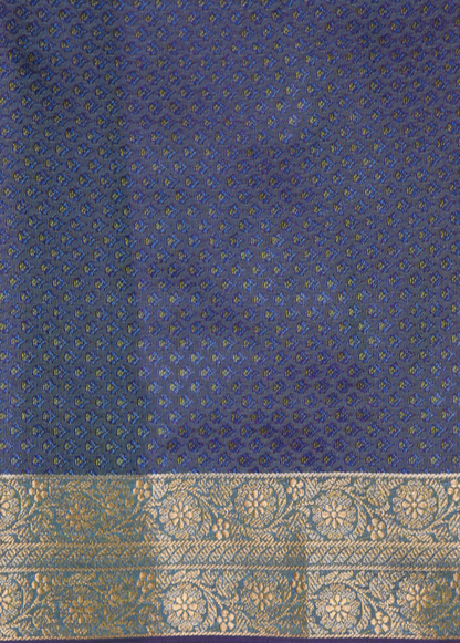 Blue Art Silk Kanjeevaram Saree