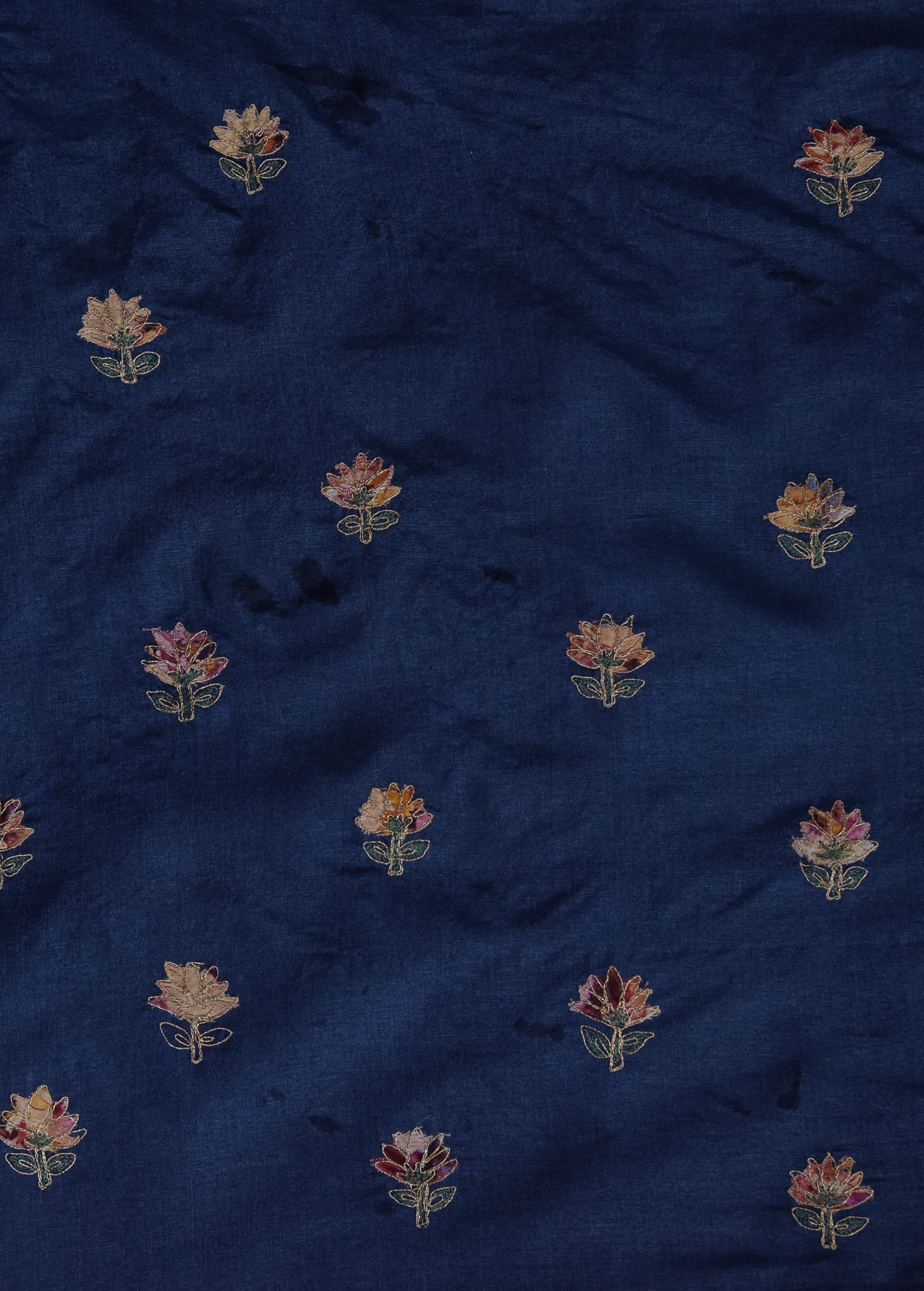 Blue Tussar Embroidered Saree