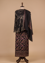 Black Pashmina Dress Material