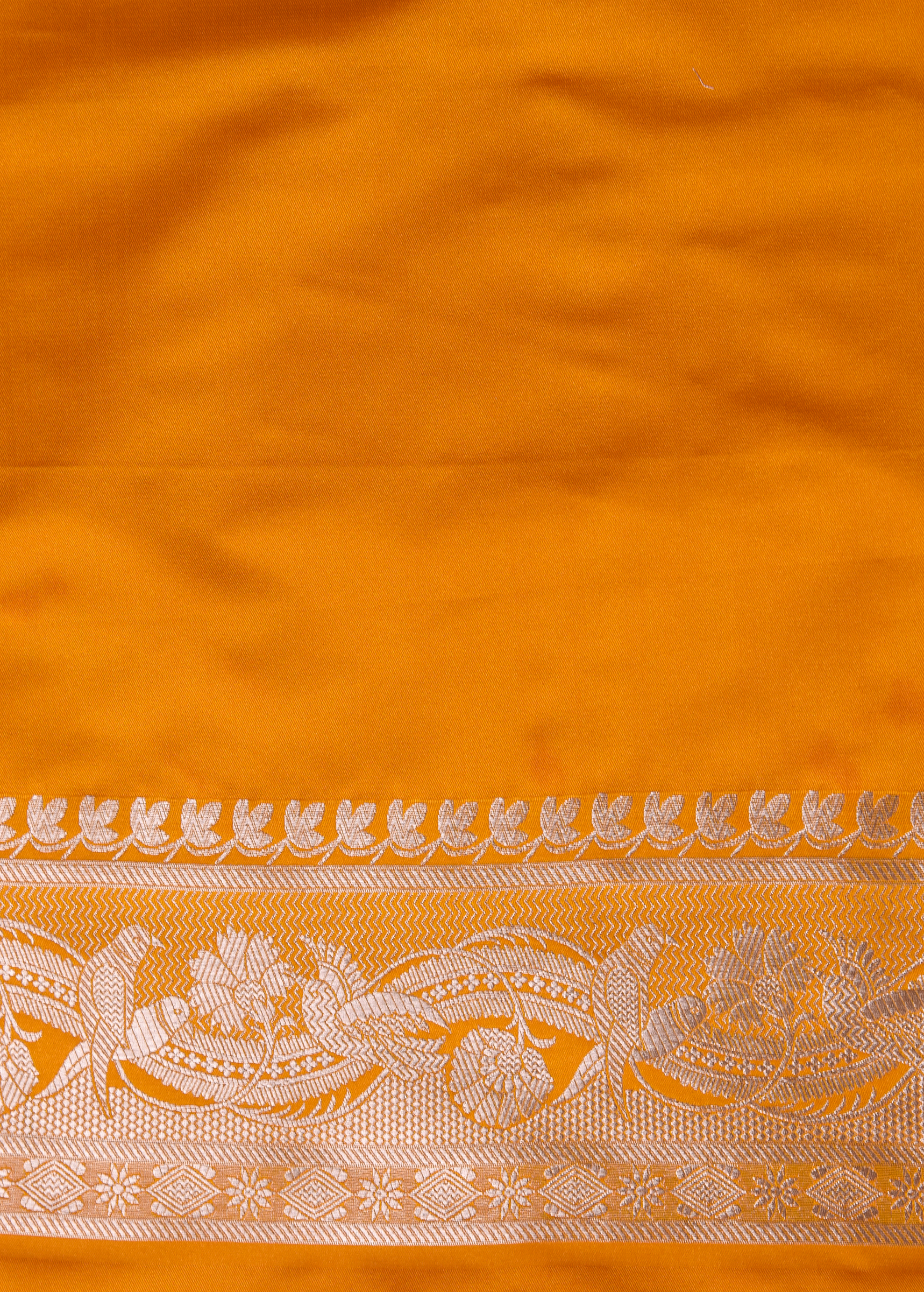 Yellow Banarasi Handwoven Art Silk Saree