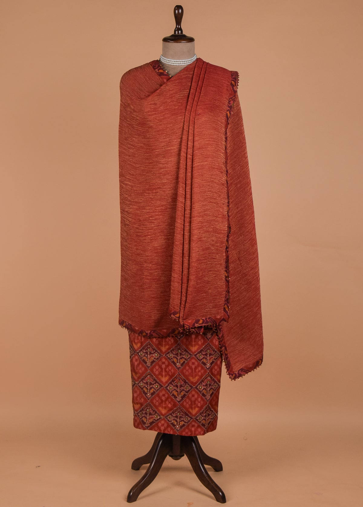 Multicoloured Silk Dress Material