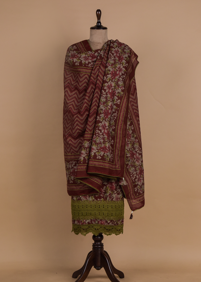 Multicoloured Chanderi Dress Material