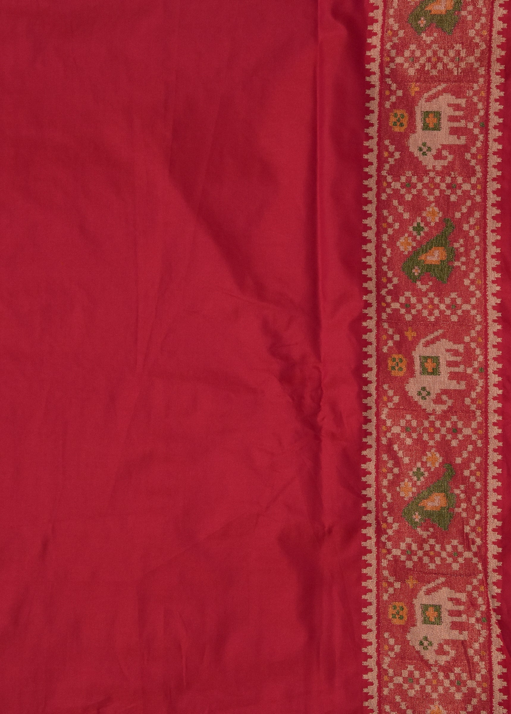 Pink Art Silk Patola Saree