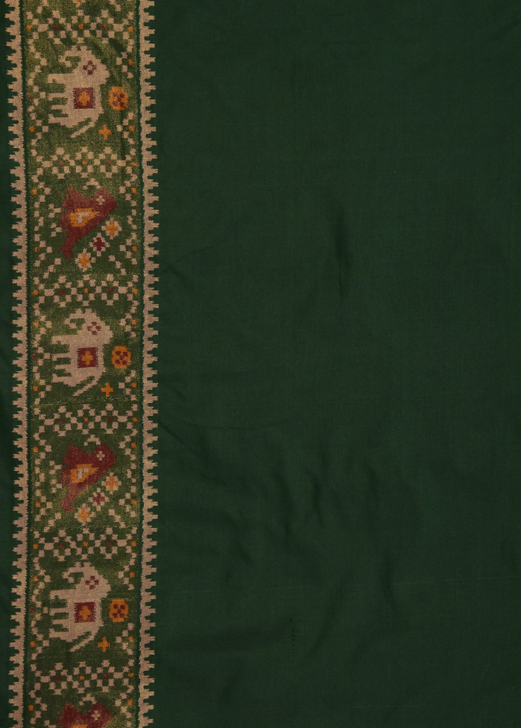 Green Art Silk Patola Saree