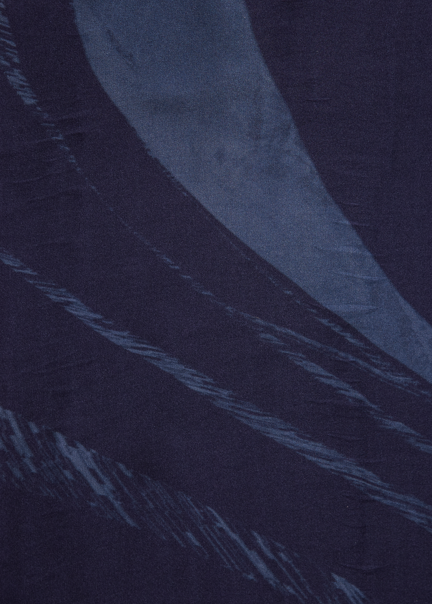 Blue Printed Silk Saree - Image 4 | Greenways Delhi