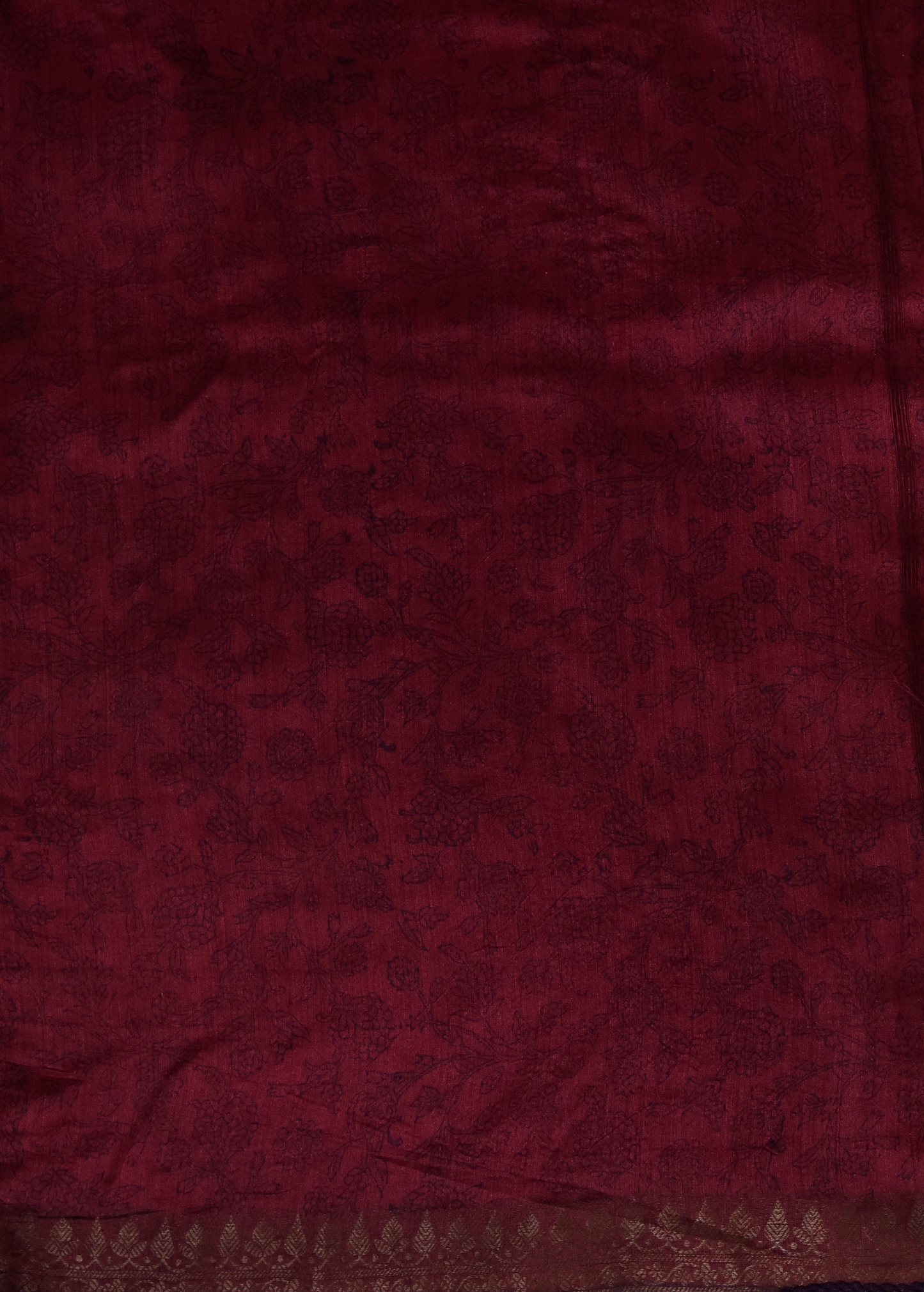 Purple Tussar Embroidered Saree