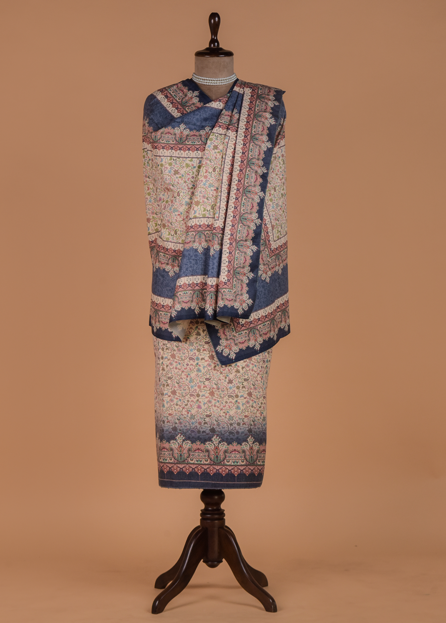 Multicoloured Pashmina Dress Material