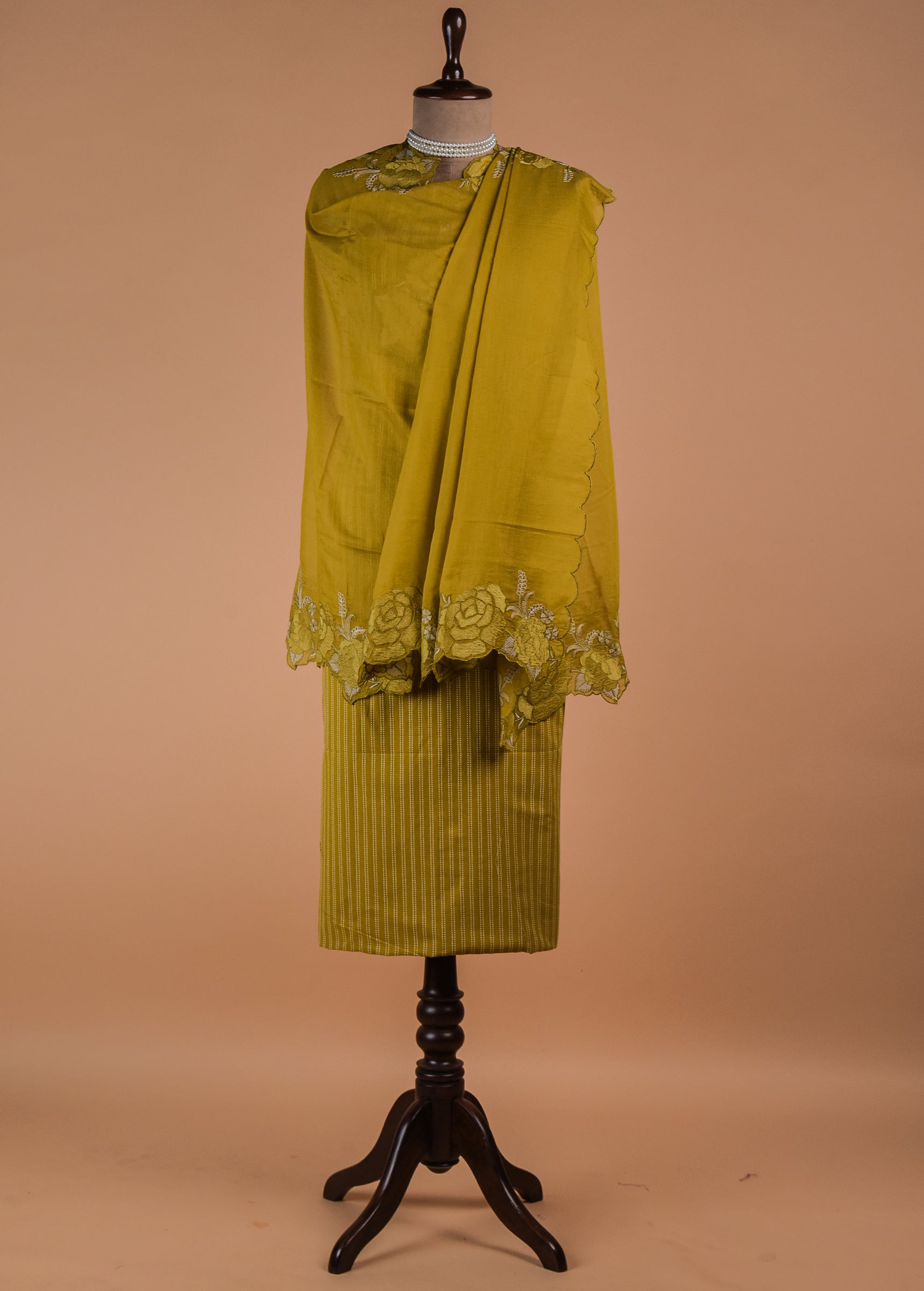 Mustard Handloom Cotton Dress Material