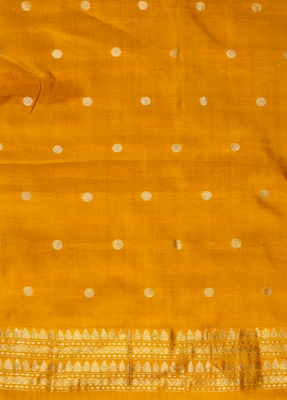 Yellow Silk Banarasi Saree