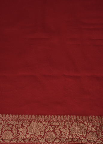 Red Georgette Banarasi Saree