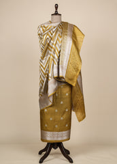 Gold Tussar Dress Material