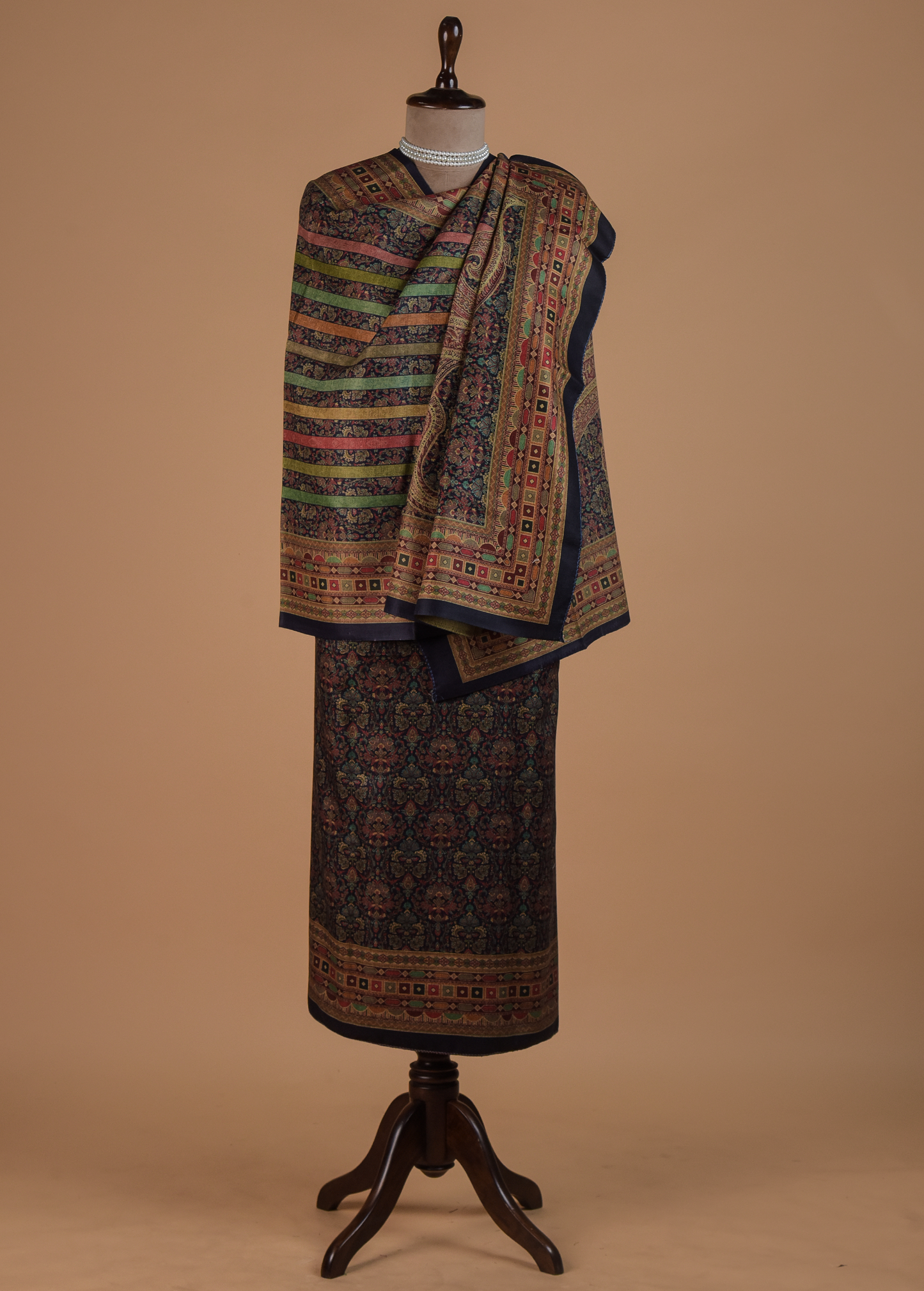 Blue Pashmina Dress Material