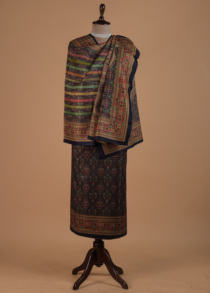 Blue Pashmina Dress Material