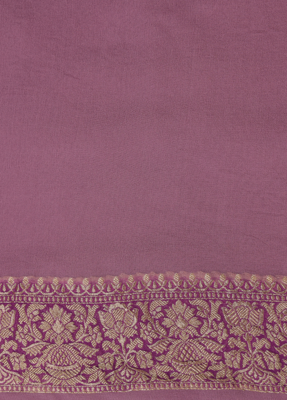 Purple Georgette Banarasi Saree